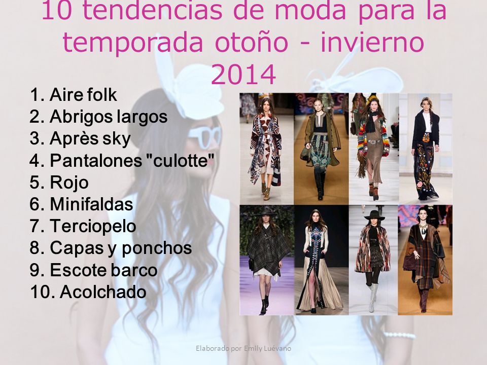10 tendencias de moda para la temporada otoño - invierno 2014