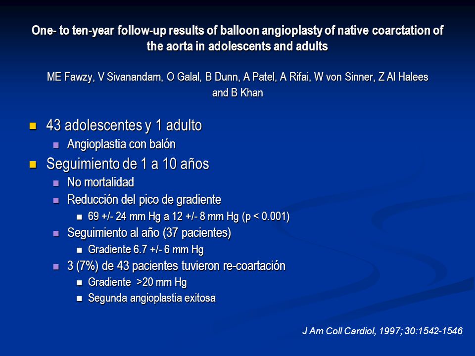 43 adolescentes y 1 adulto Seguimiento de 1 a 10 años