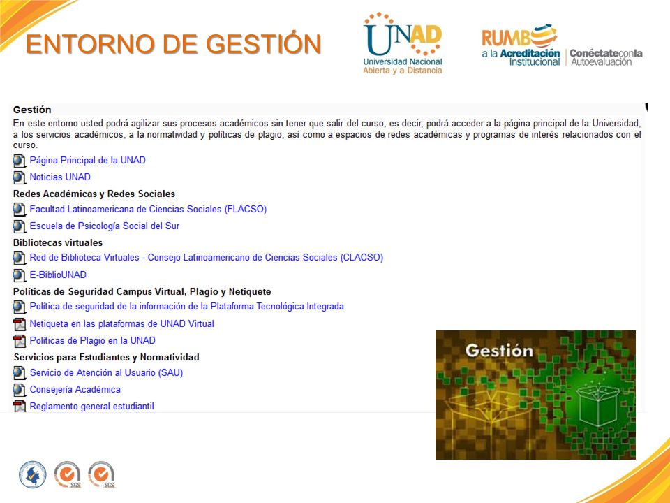 ENTORNO DE GESTIÓN