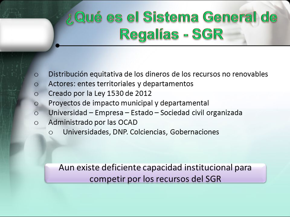 ¿Qué es el Sistema General de Regalías - SGR