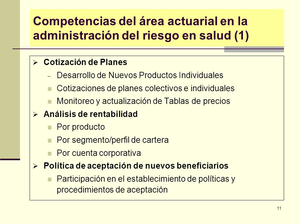 Competencias del área actuarial en la administración del riesgo en salud (1)
