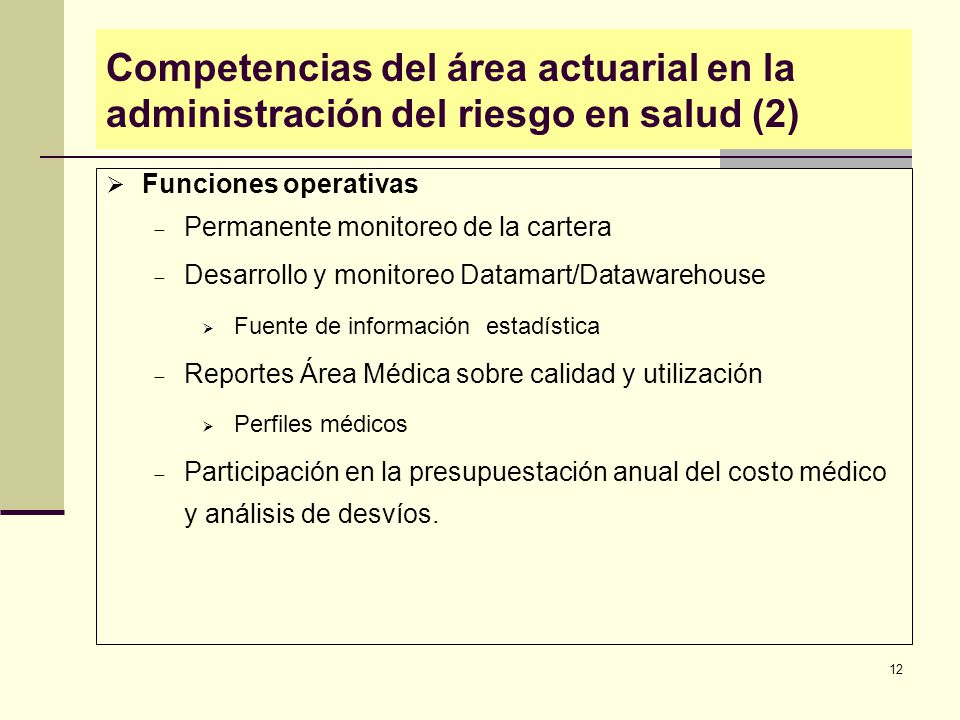 Competencias del área actuarial en la administración del riesgo en salud (2)