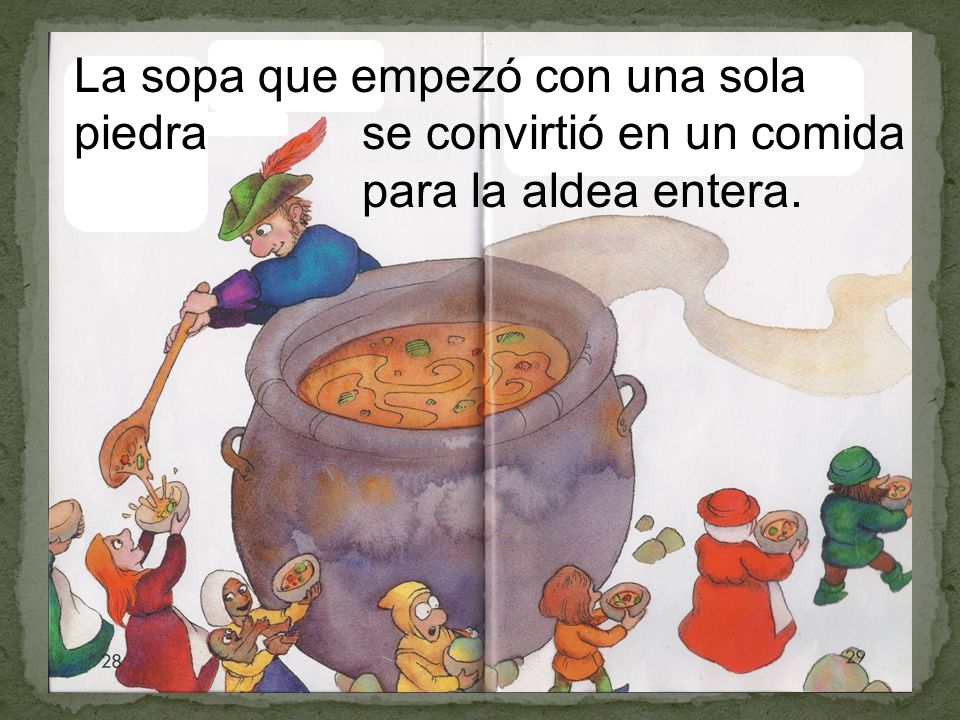 La sopa que empezó con una sola piedra. se convirtió en un comida