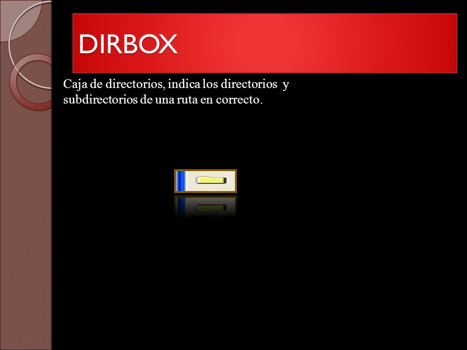 DIRBOX Caja de directorios, indica los directorios y subdirectorios de una ruta en correcto.