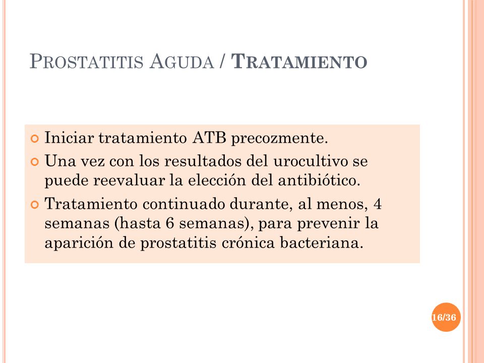 prostatitis antibiotico de eleccion