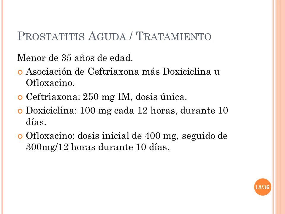tratamiento prostatitis doxiciclina