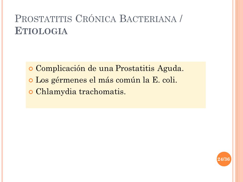 etiologia prostatitei)