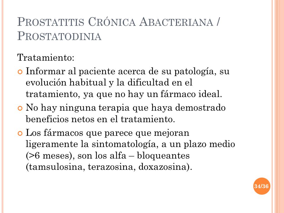 prostatitis crónica operación