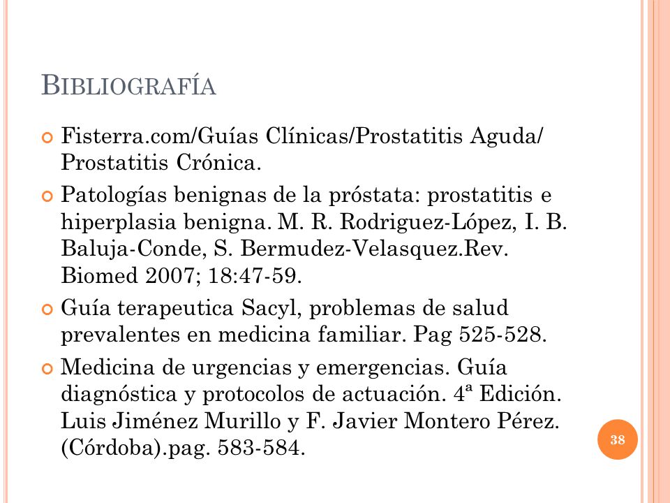 tratamiento prostatitis aguda fisterra