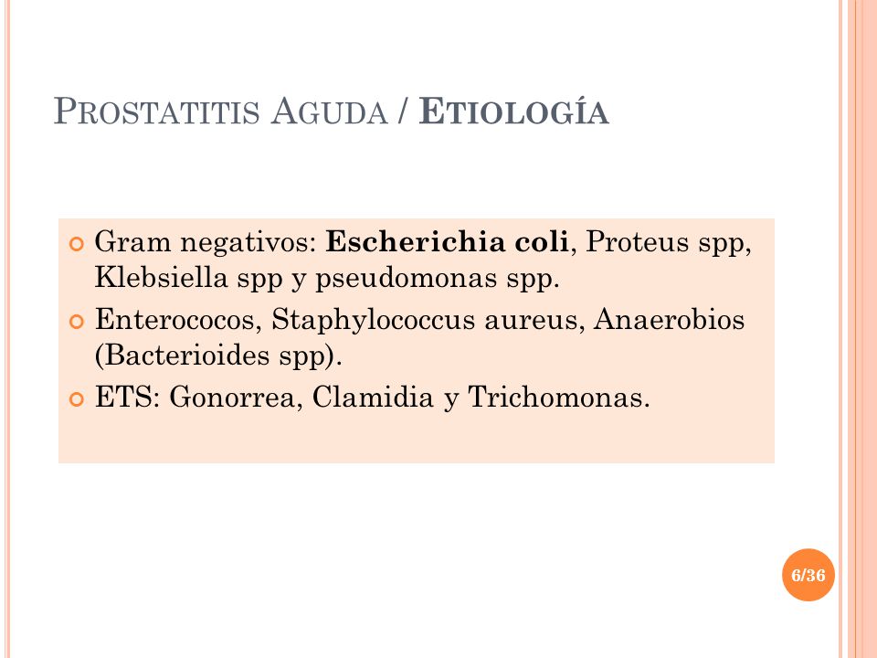 Klebsiella és prostatitis)