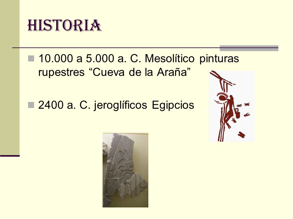 Historia a a. C. Mesolítico pinturas rupestres Cueva de la Araña 2400 a.