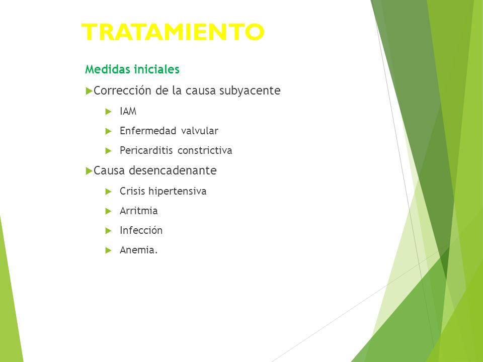 TRATAMIENTO Medidas iniciales Corrección de la causa subyacente