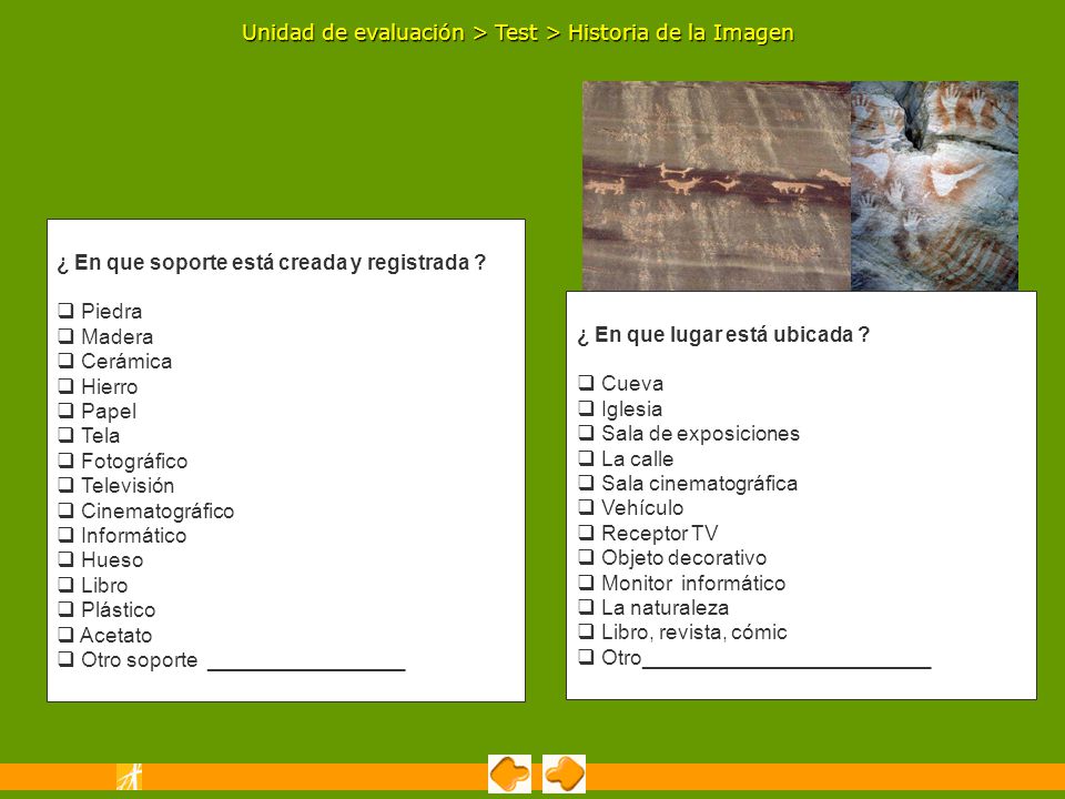 Unidad de evaluación > Test > Historia de la Imagen