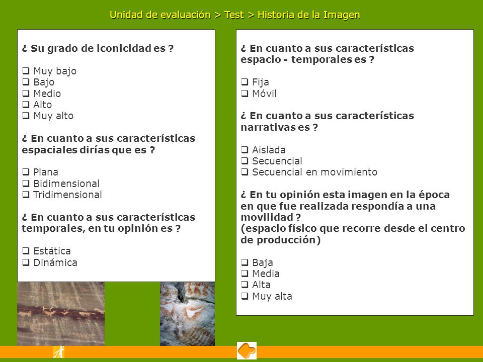 Unidad de evaluación > Test > Historia de la Imagen