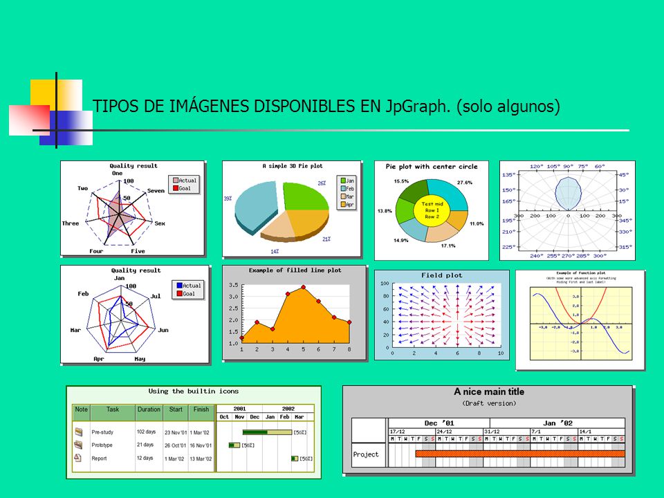 TIPOS DE IMÁGENES DISPONIBLES EN JpGraph. (solo algunos)