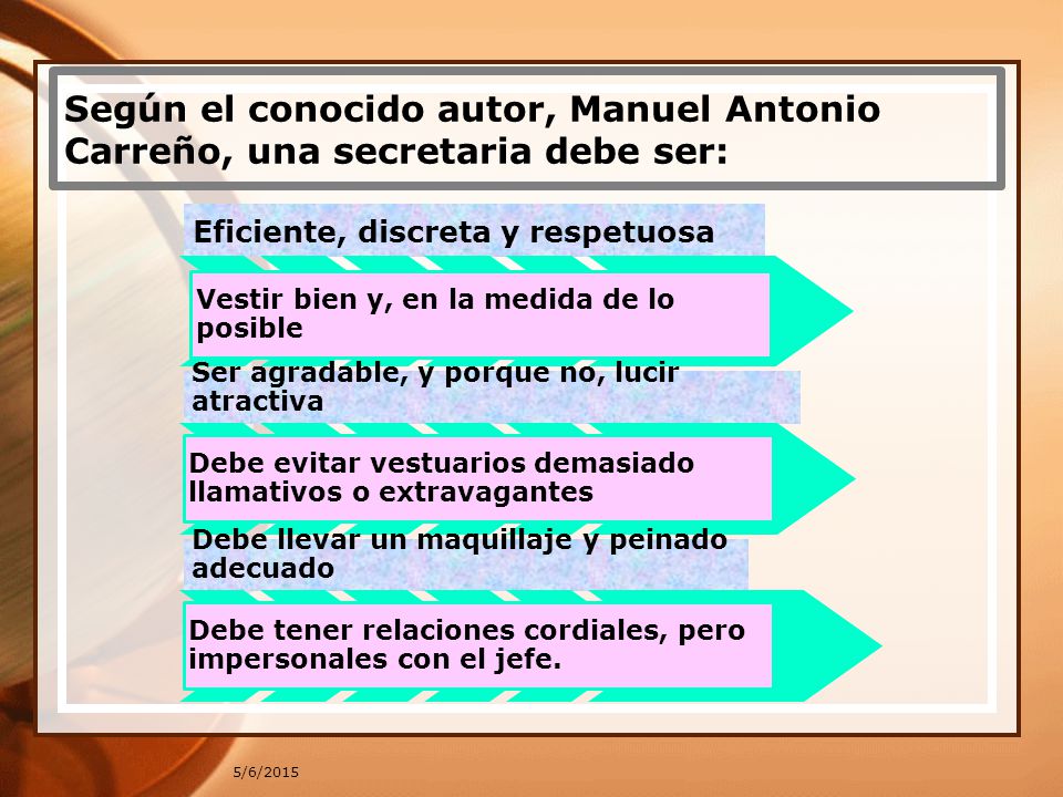 Según el conocido autor, Manuel Antonio Carreño, una secretaria debe ser: