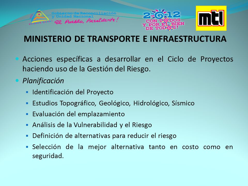Acciones específicas a desarrollar en el Ciclo de Proyectos haciendo uso de la Gestión del Riesgo.
