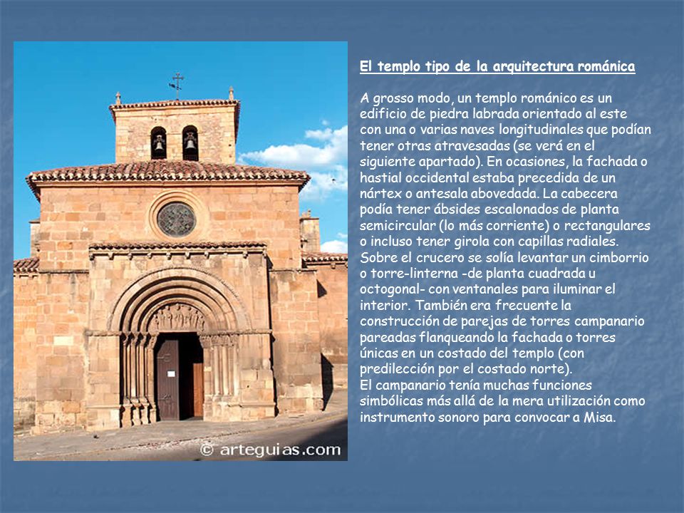 El templo tipo de la arquitectura románica