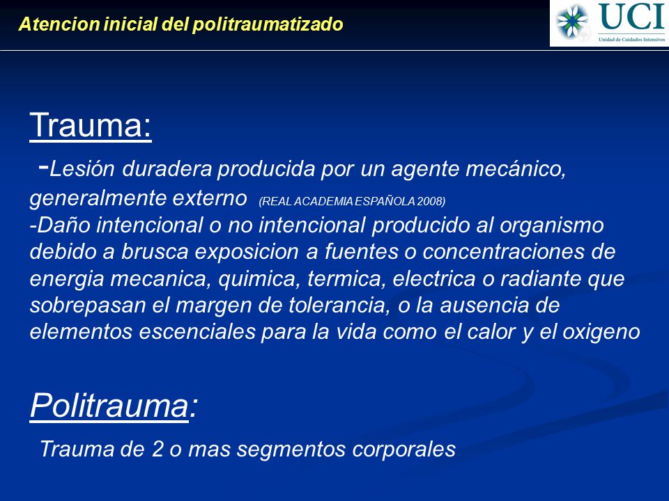 Trauma de 2 o mas segmentos corporales