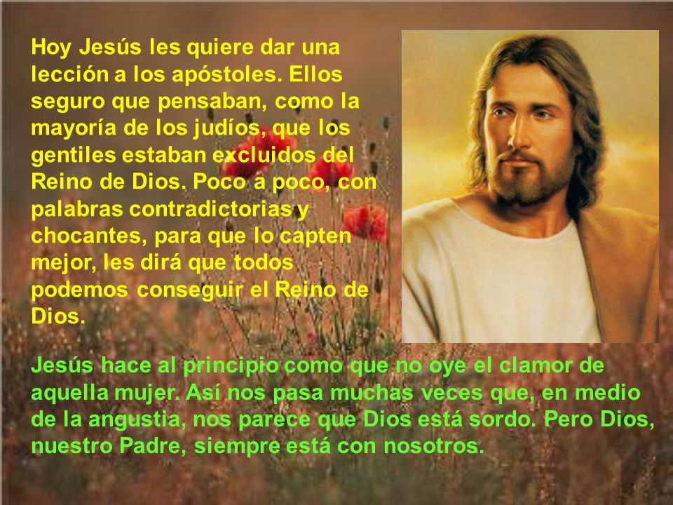 Hoy Jesús les quiere dar una lección a los apóstoles