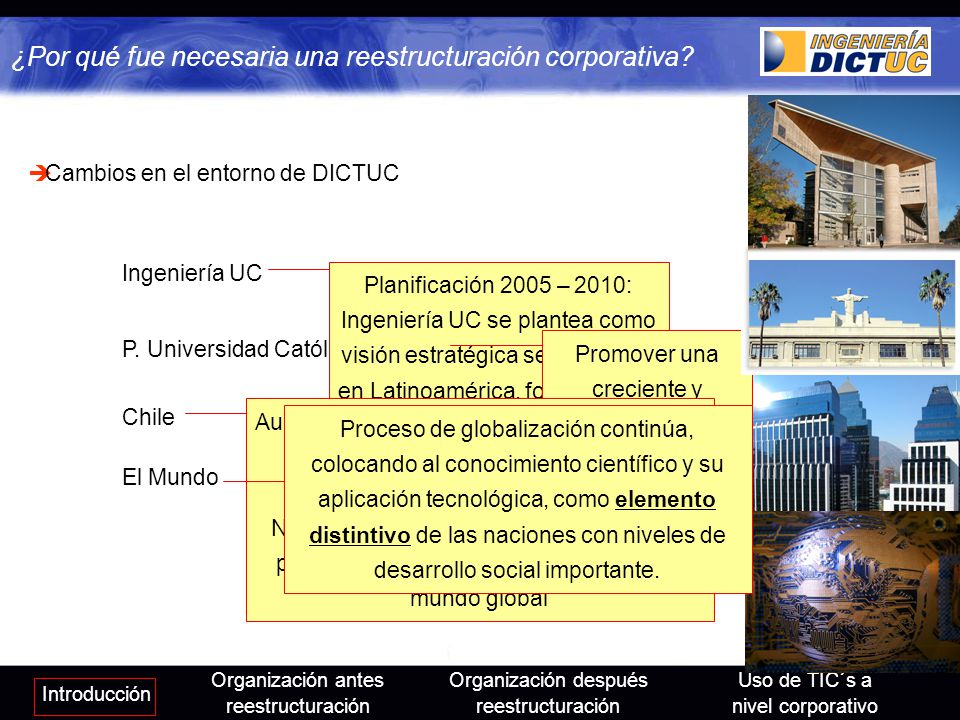 ¿Por qué fue necesaria una reestructuración corporativa