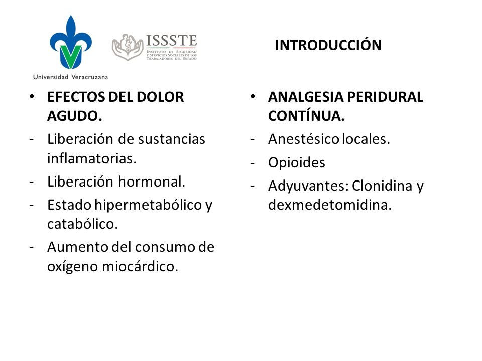 INTRODUCCIÓN EFECTOS DEL DOLOR AGUDO. Liberación de sustancias inflamatorias. Liberación hormonal.