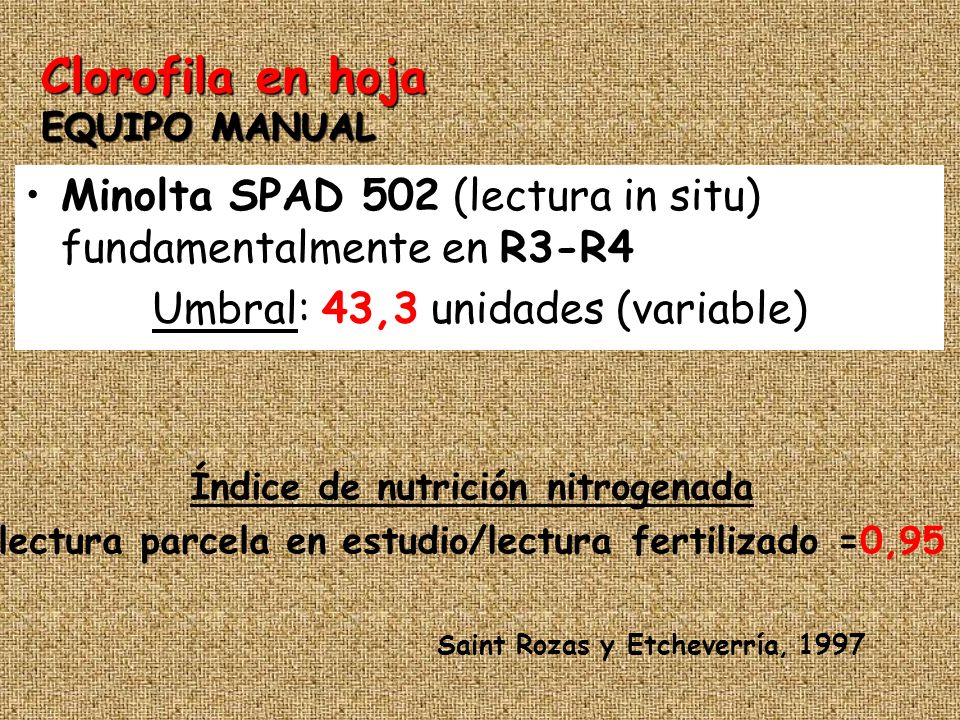 Clorofila en hoja EQUIPO MANUAL
