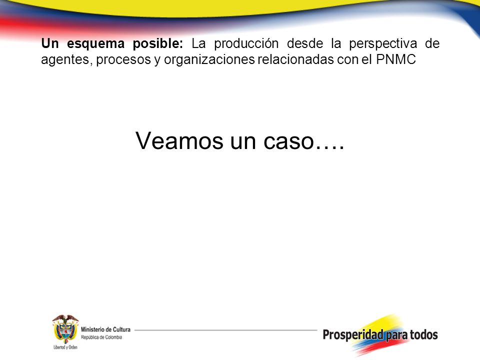 Un esquema posible: La producción desde la perspectiva de agentes, procesos y organizaciones relacionadas con el PNMC