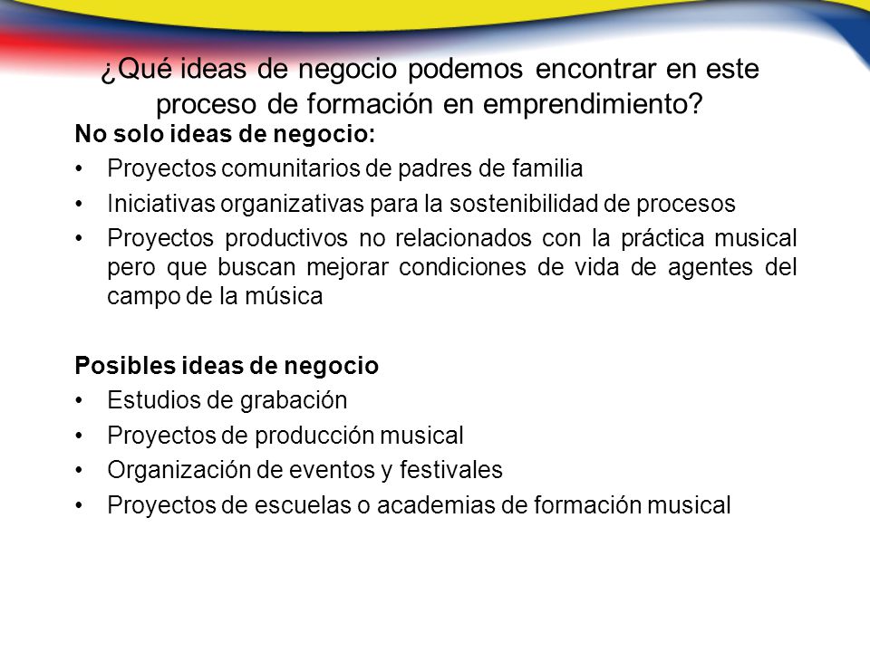 ¿Qué ideas de negocio podemos encontrar en este proceso de formación en emprendimiento