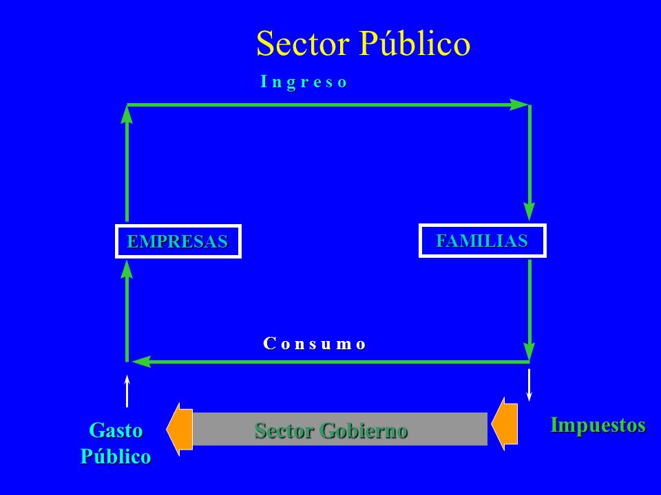 Sector Público Impuestos Gasto Público Sector Gobierno I n g r e s o