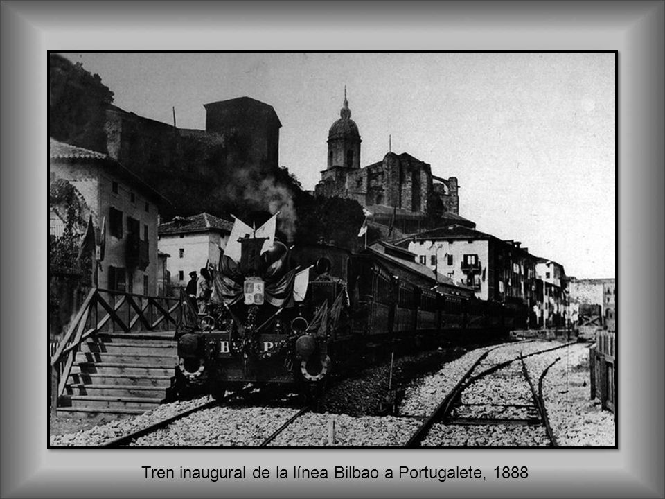 Tren inaugural de la línea Bilbao a Portugalete, 1888