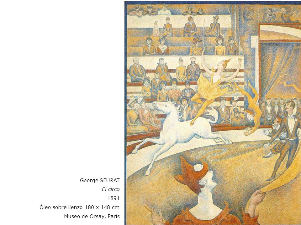 George SEURAT El circo 1891 Óleo sobre lienzo 180 x 148 cm Museo de Orsay, París