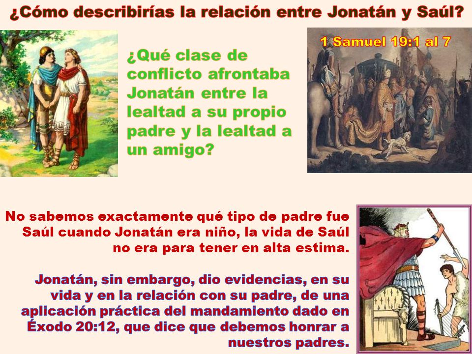 ¿Qué clase de conflicto afrontaba Jonatán entre la lealtad a su propio padre y la lealtad a un amigo