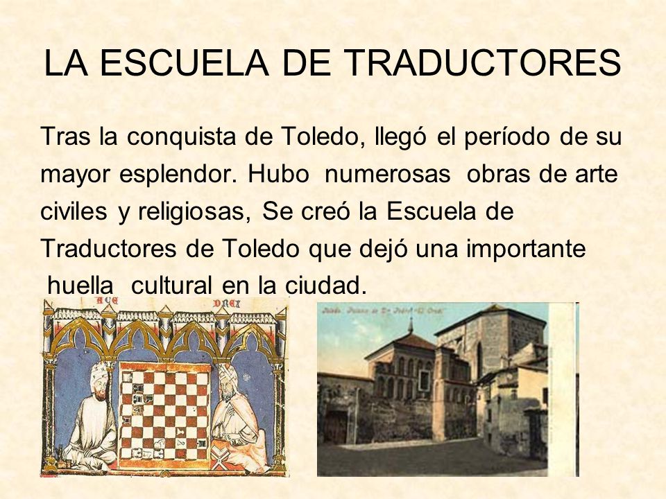 LA ESCUELA DE TRADUCTORES