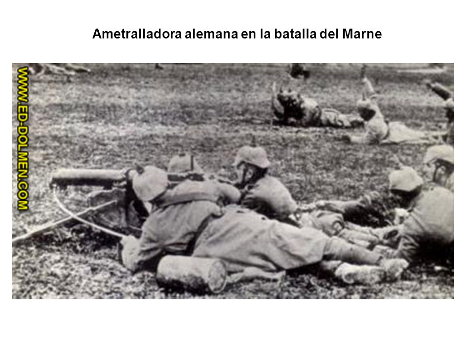 Ametralladora alemana en la batalla del Marne