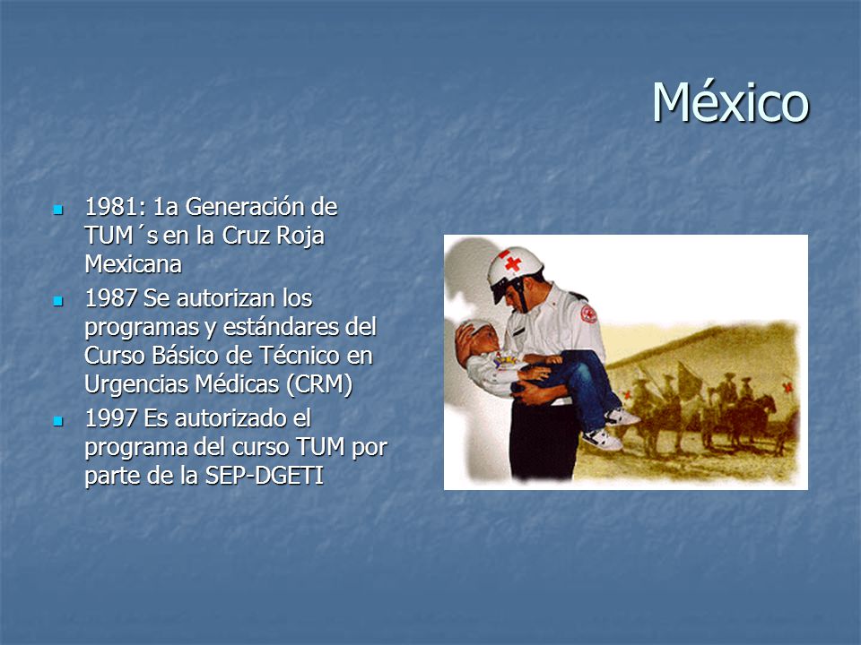 México 1981: 1a Generación de TUM´s en la Cruz Roja Mexicana