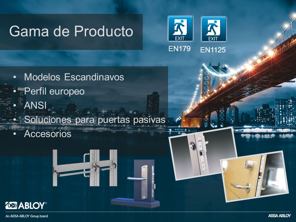 Gama de Producto Modelos Escandinavos Perfil europeo ANSI
