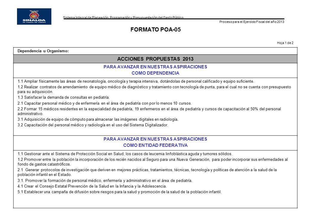 PARA AVANZAR EN NUESTRAS ASPIRACIONES COMO ENTIDAD FEDERATIVA