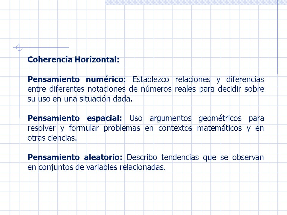 Coherencia Horizontal: