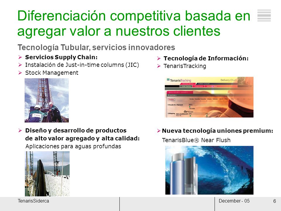 Diferenciación competitiva basada en agregar valor a nuestros clientes