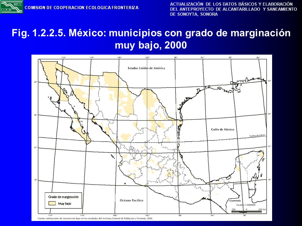 Fig México: municipios con grado de marginación muy bajo, 2000