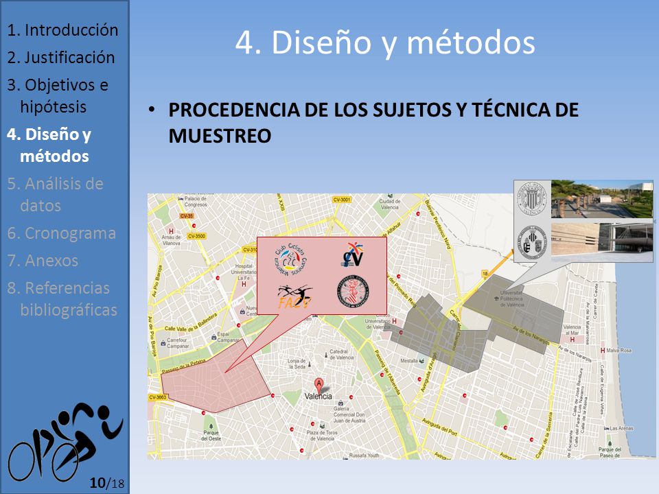 4. Diseño y métodos PROCEDENCIA DE LOS SUJETOS Y TÉCNICA DE MUESTREO