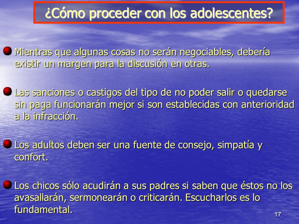 Mientras que algunas cosas no serán negociables, debería existir un margen para la discusión en otras.