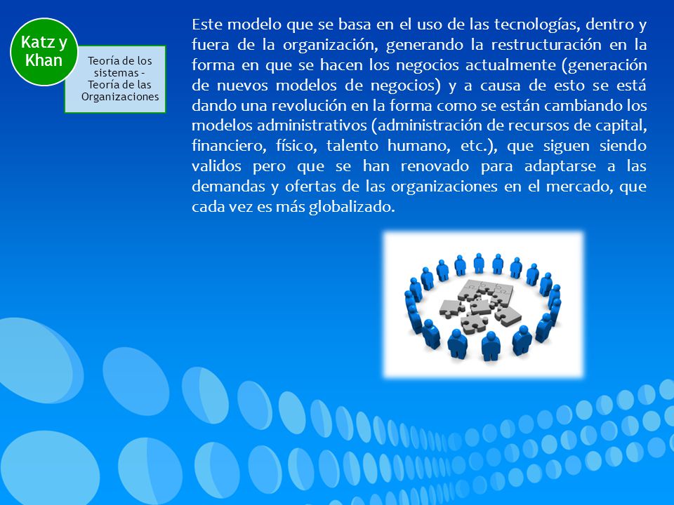 Teoría de los sistemas – Teoría de las Organizaciones