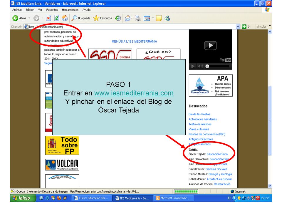 Entrar en   Y pinchar en el enlace del Blog de