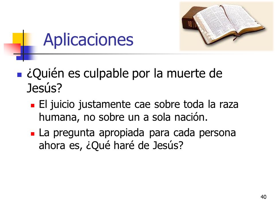 Aplicaciones ¿Quién es culpable por la muerte de Jesús