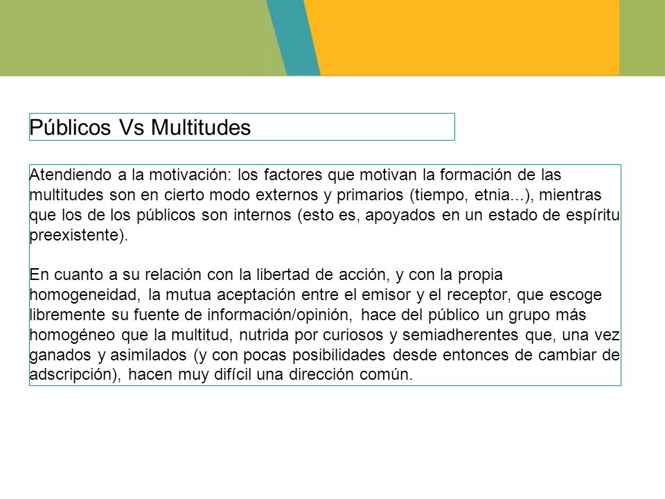 Públicos Vs Multitudes
