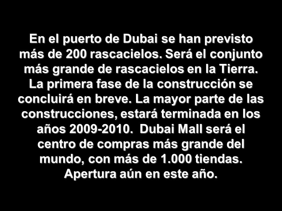 En el puerto de Dubai se han previsto más de 200 rascacielos
