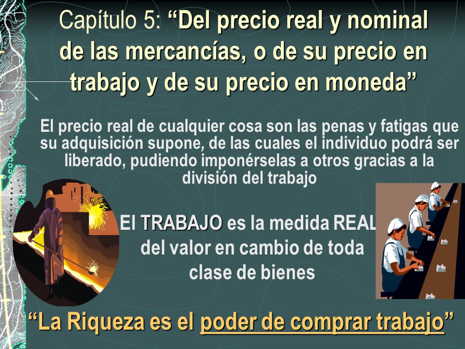 Capítulo 5: Del precio real y nominal de las mercancías, o de su precio en trabajo y de su precio en moneda