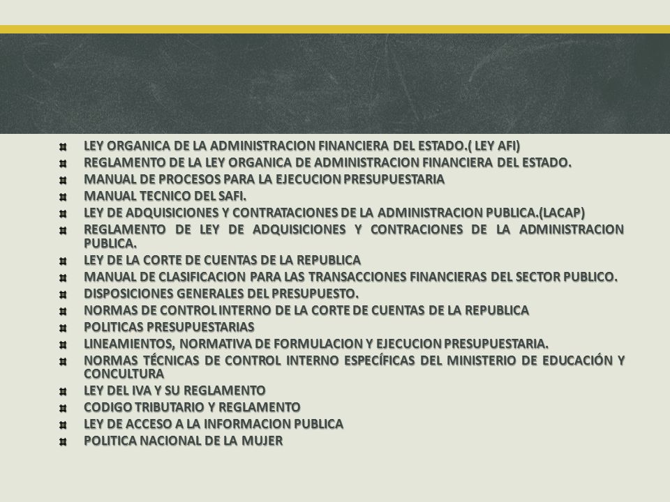 LEY ORGANICA DE LA ADMINISTRACION FINANCIERA DEL ESTADO.( LEY AFI)